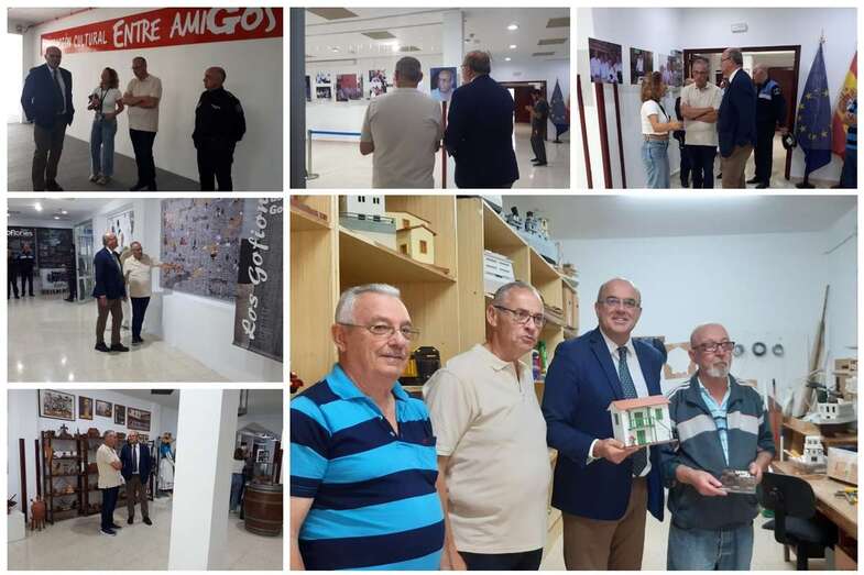 Anselmo Pestana durante la visita que giró este miércoles a las instalaciones de Entre Amigos en el Centro Cívico de Jinámar (Foto TA)